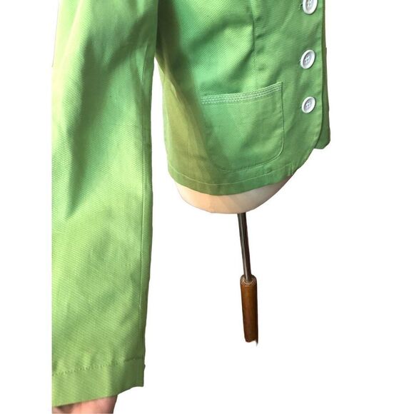 Charter Club lime green textured career blazer size 8 - Picture 6 of 10